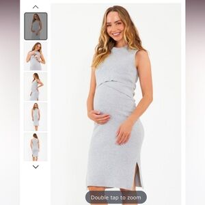Ripe Maternity Layered knit nursing dress, size XL